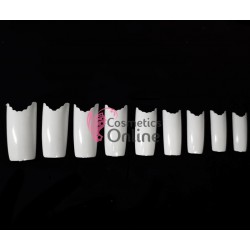 Tipsuri clasice 100 bucati cu bordura florala Albe TPS56 